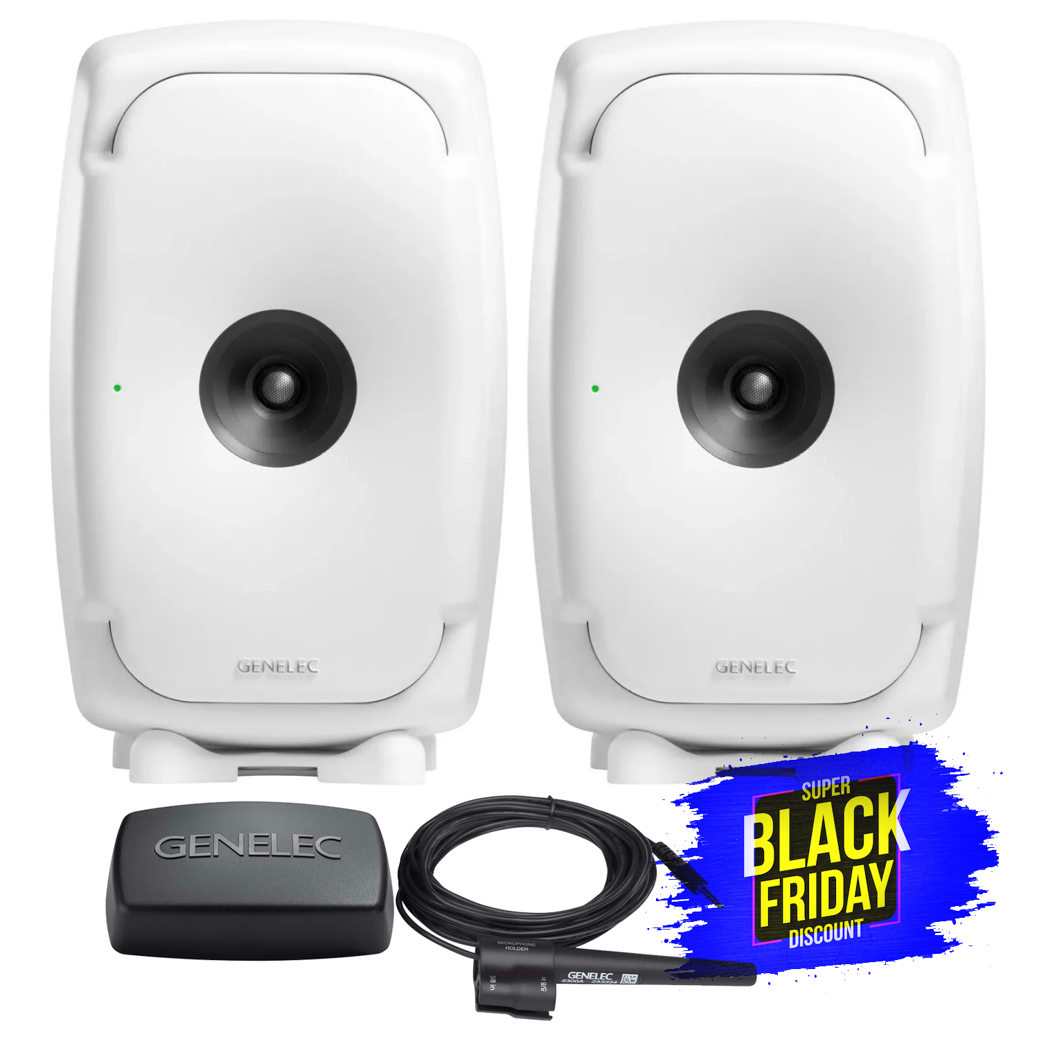 Genelec 8361AW 3-way Coaxial Powered Studio Monitors & Free GLM KIT - Pair (Open Box Deal)
