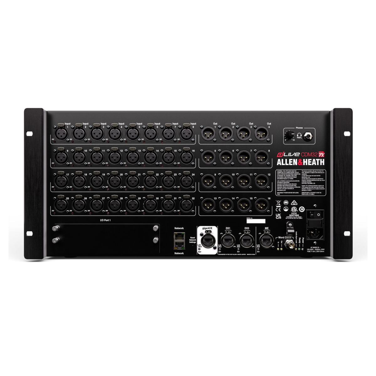 Allen & Heath dLive CDM32 MixRacks 32-Input Digital Stage Box - Price on Request