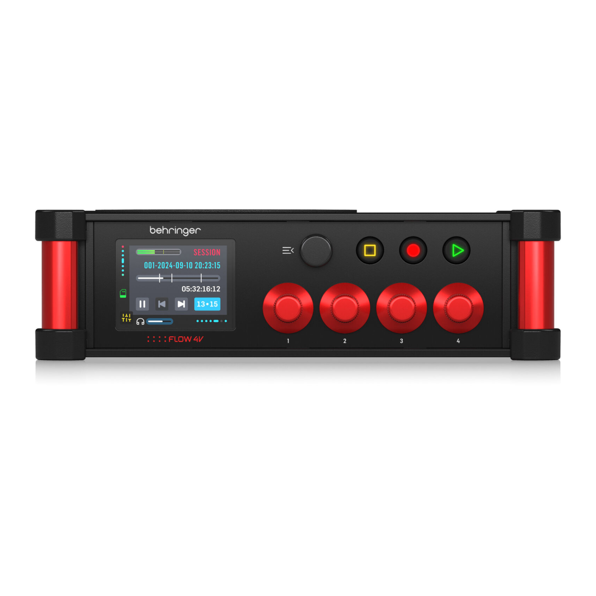 Behringer FLOW 4V: 10-track Digital Field Mixer & Audio Interface for Video Production