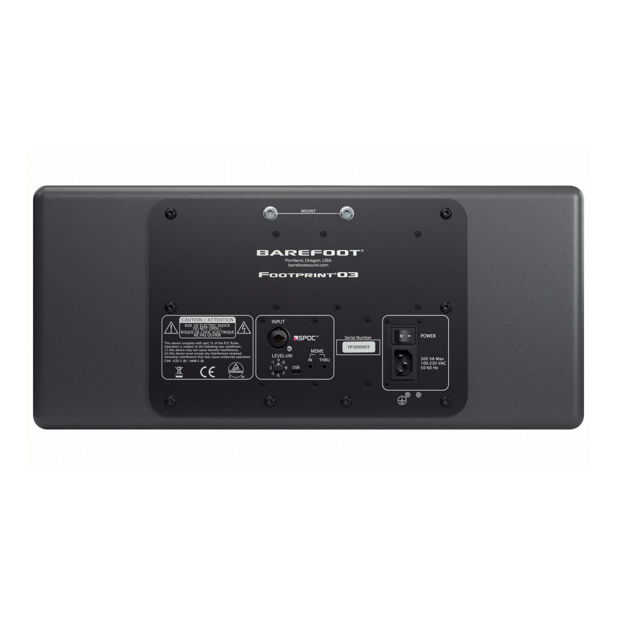 Barefoot Sound Footprint03C - 3-way active center channel monitor 6" (Each)