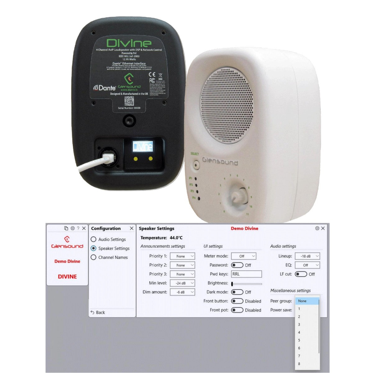 Glensound DIVINE Dante Network Audio Monitor (Each) - Special Order