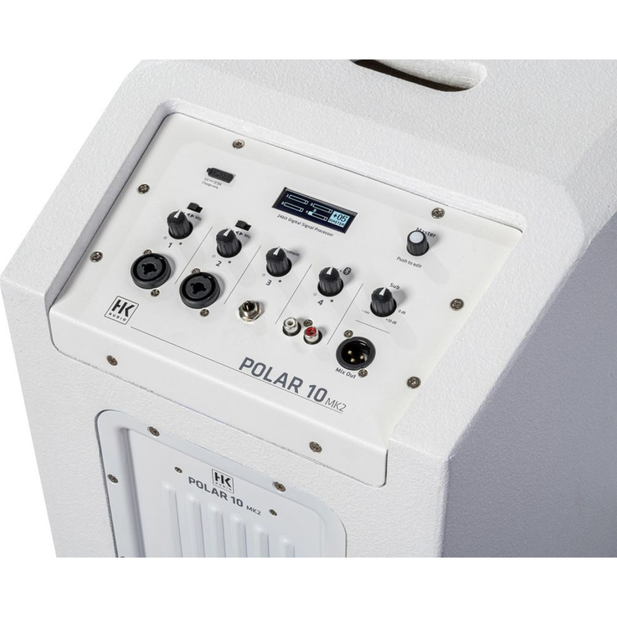 HK Audio POLAR 10 MK2 Column Speaker In White (2 Centres)