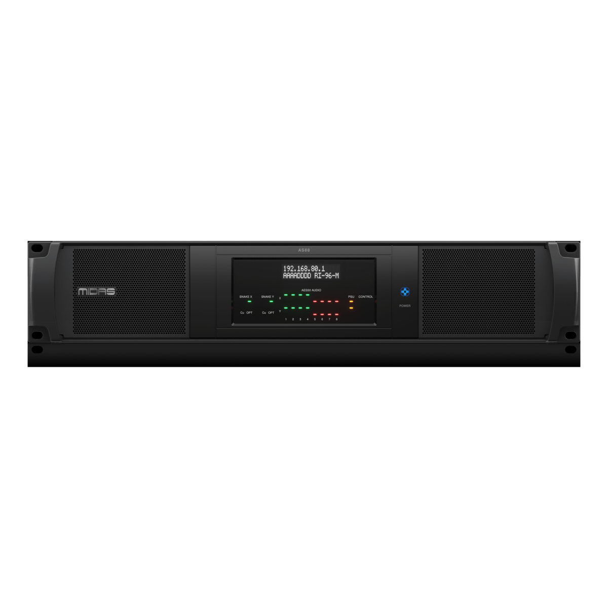 Midas AS88 Dual HyperMAC to 8-Port Dual Redundant AES50 Converter