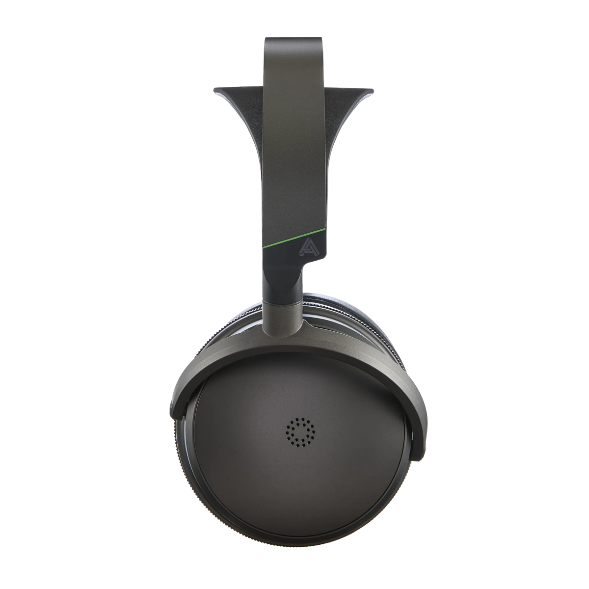 Black gaming headset on a white background