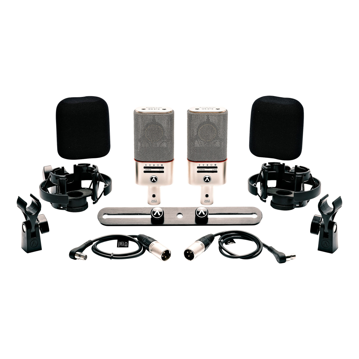 Austrian Audio OC818 Dual Set - Large-diaphragm Condenser Microphones (Silver)