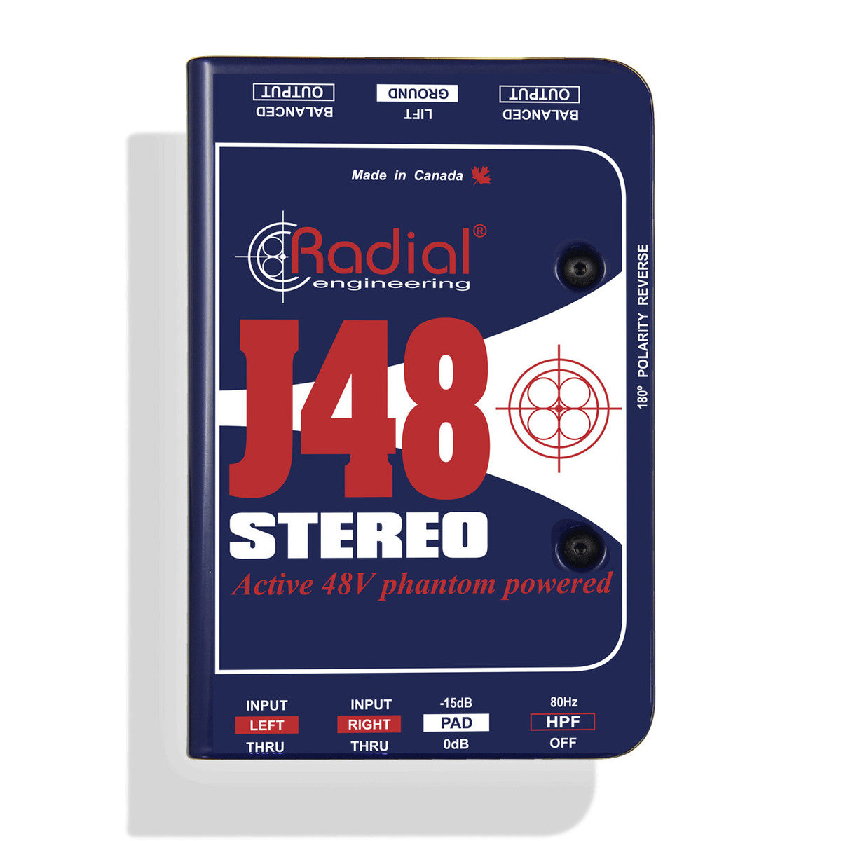 Radial J48 Stereo 2-channel Active Instrument Direct Box