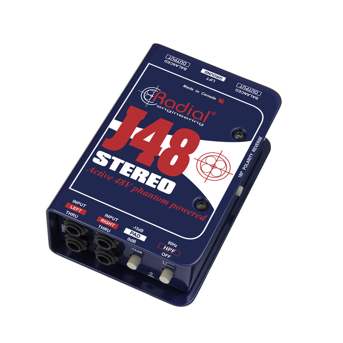 Radial J48 Stereo 2-channel Active Instrument Direct Box