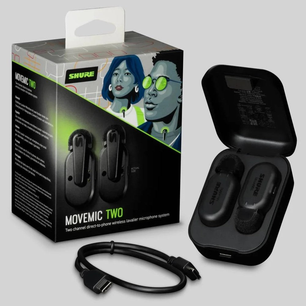 Shure MoveMic Two Wireless Lavalier Microphones