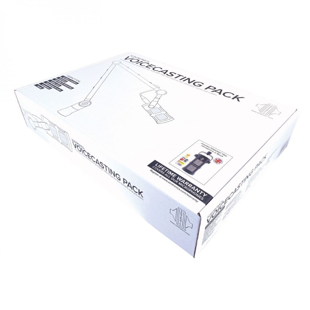 Sontronics Voicecasting Pack - Podcast Pro Microphone with Boom Arm (Grey)