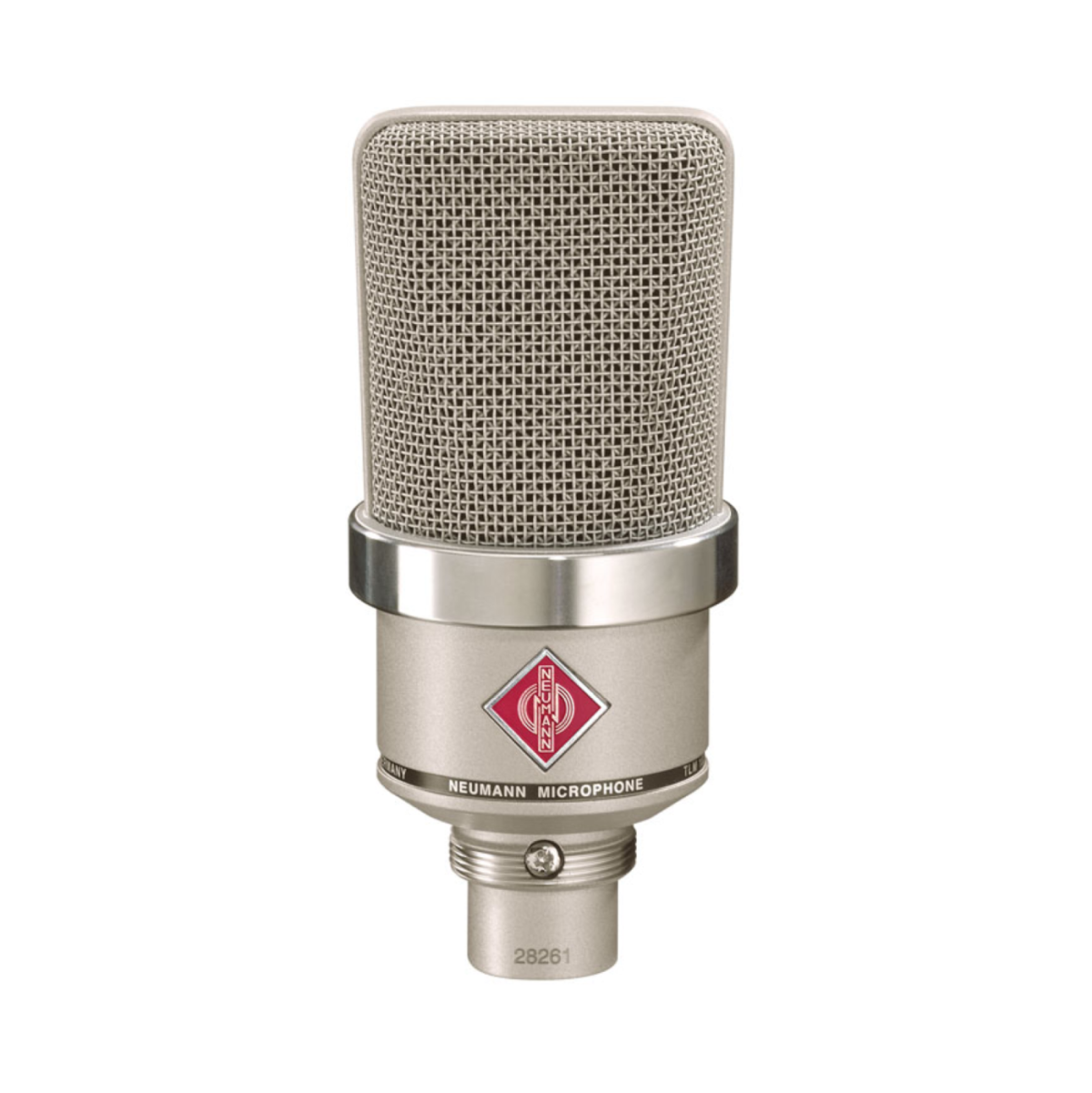 Neumann microphone on a white background
