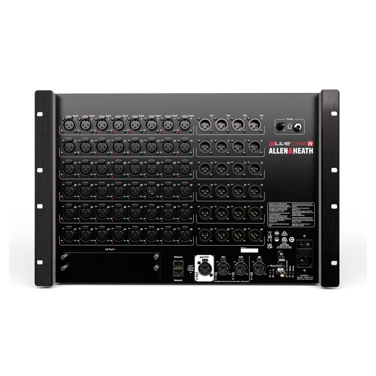 Allen & Heath dLive CDM48 MixRack 48-Input Digital Stage Box- Price on Request
