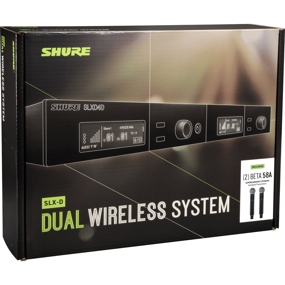 Shure SLXD24D/B58 Digital Wireless Dual Handheld Microphone System