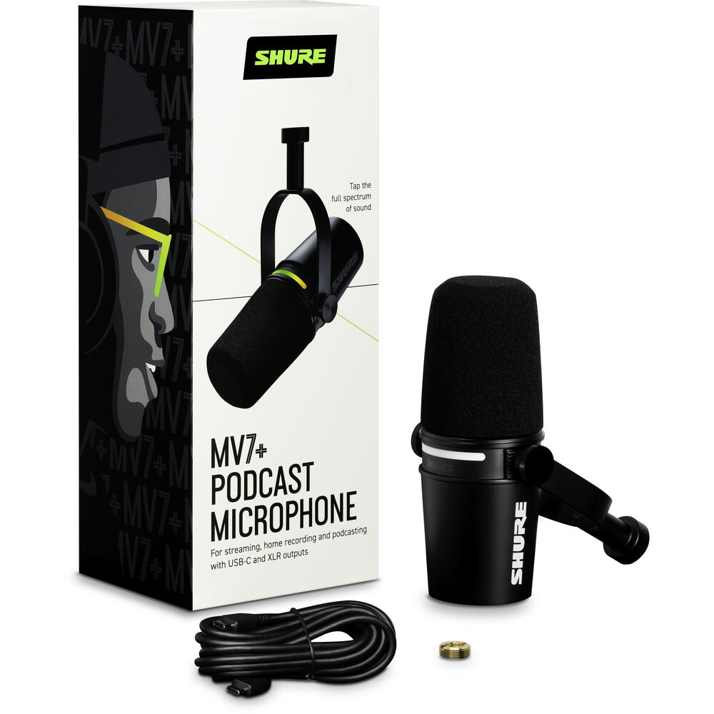 Shure MV7 Plus XLR/USB Podcast Microphone