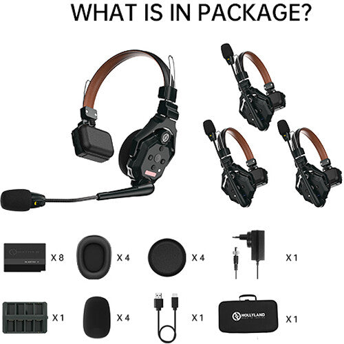 Hollyland Solidcom C1 Pro-4S Full-Duplex Wireless Intercom Headset System