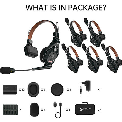 Hollyland Solidcom C1 Pro-6S Full-Duplex Wireless Intercom Headset System