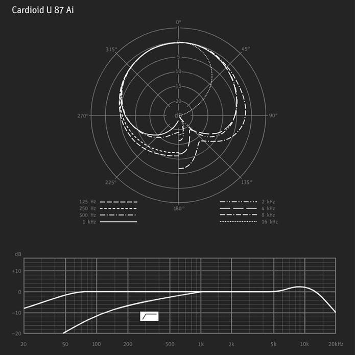 Neumann U87 Ai NI Mic only with Mogami 5 meter cable