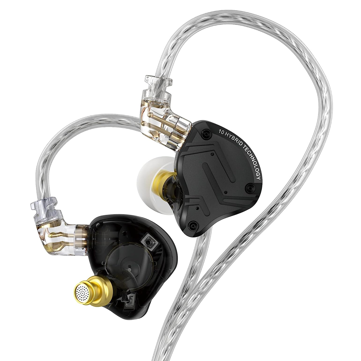 KZ ZS10 Pro X Hybrid Technology Earphones – Stone Black