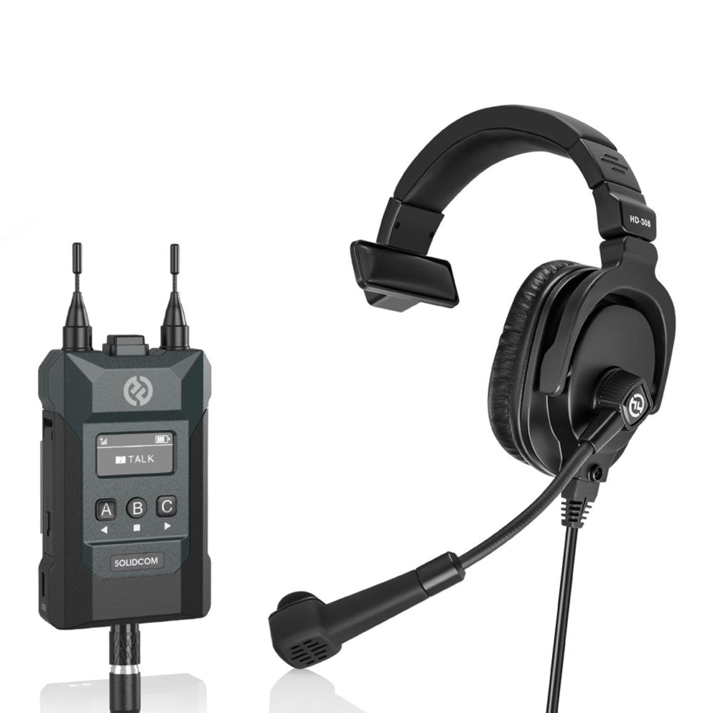 Hollyland Solidcom M1 Full-Duplex Wireless Intercom Headset System (4 Beltpack)