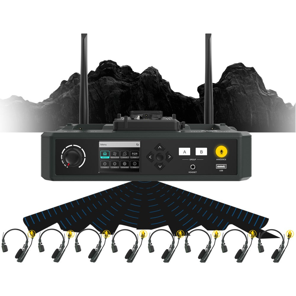 Hollyland Solidcom C1-8S Full-Duplex Wireless Intercom Headset and HUB System