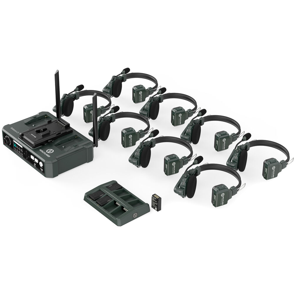 Hollyland Solidcom C1-8S Full-Duplex Wireless Intercom Headset and HUB System