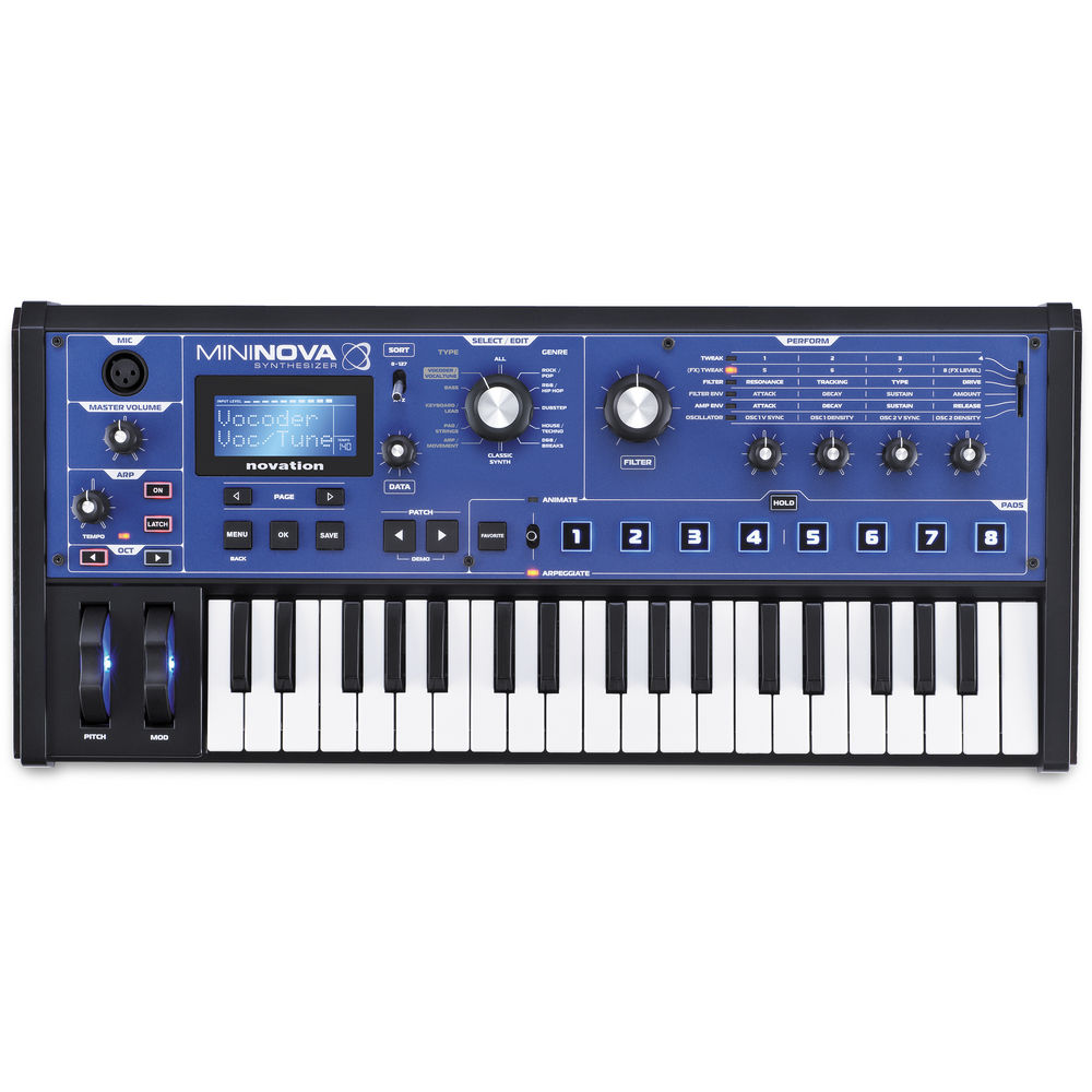 Novation MiniNova 37-Key Synthesizer with Vocoder