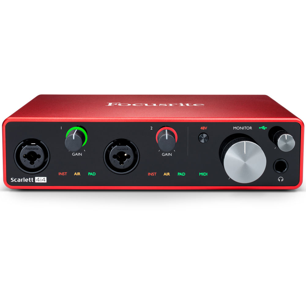 Focusrite Scarlett 4i4 3rd Gen USB Recording Audio Interface