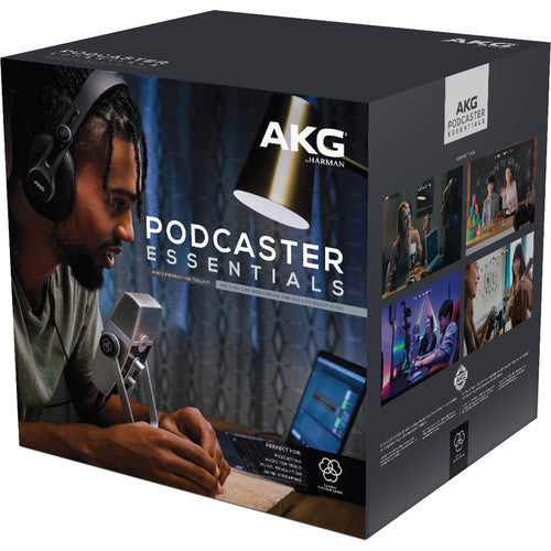 AKG Podcaster Essentials Lyra USB Microphone & AKG K371 Headphones