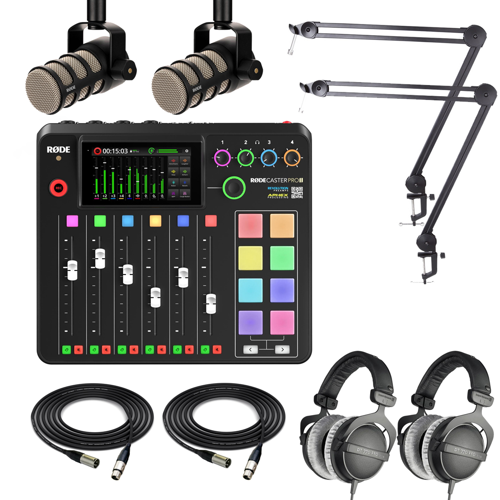 RØDECaster Pro II Podcasting Production Studio Bundle