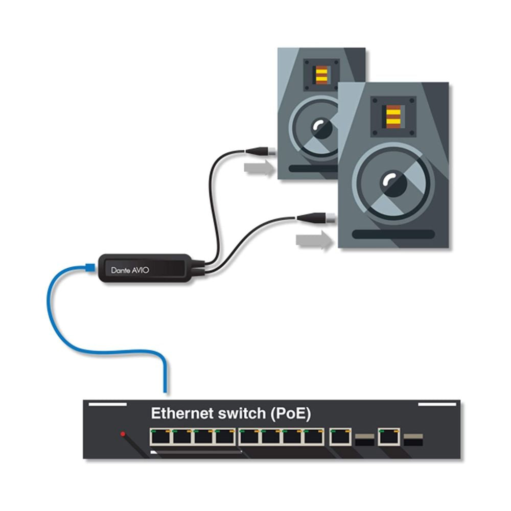 Audinate AVIO Dante 2 Channel Analogue Output Adapter