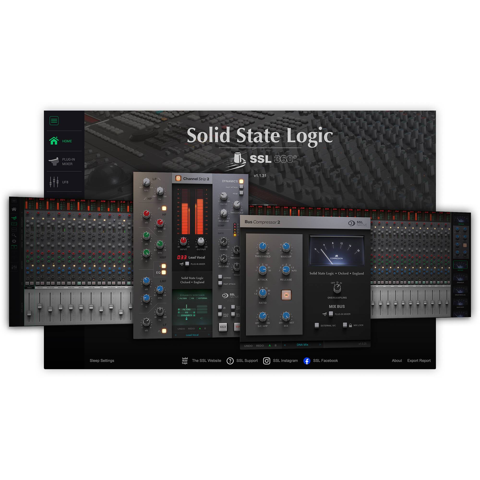 Solid State Logic UC1 & UF8 Studio Controller Bundle