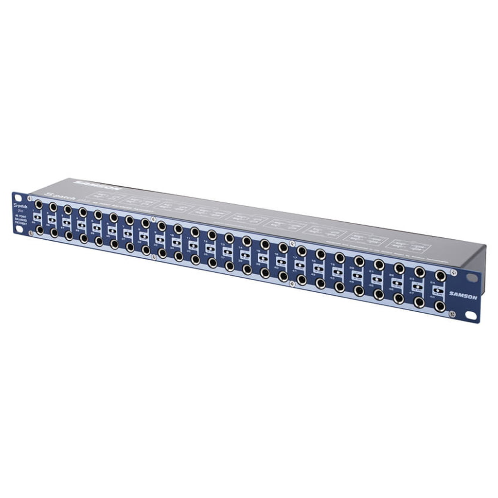 Samson S-Patch+ – 48 Point Balanced Patch Bay w/ Mode Switches