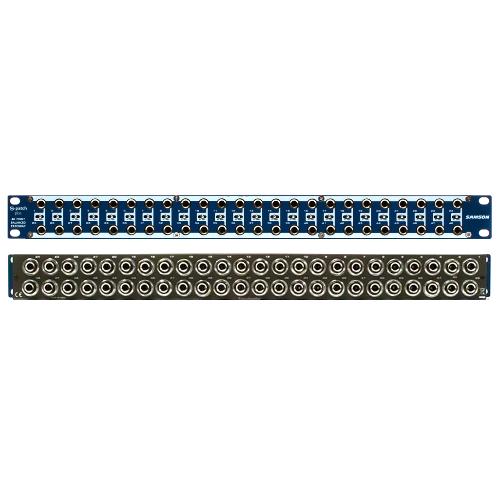 Samson S-Patch+ – 48 Point Balanced Patch Bay w/ Mode Switches Samson S-Patch+ – 48 Point Balanced Patch Bay w/ Mode Switches