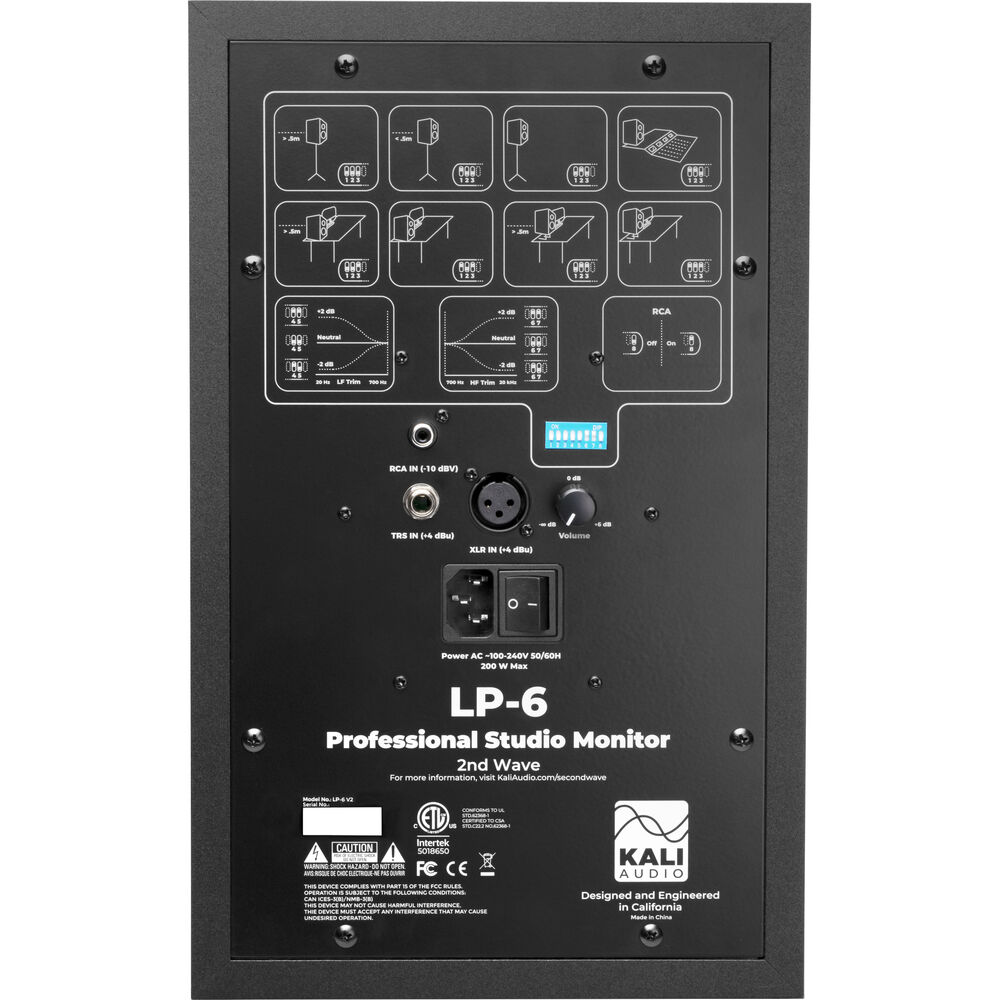 Kali Audio LP-6 V2 6.5-inch Powered Studio Monitor - Black (Single)