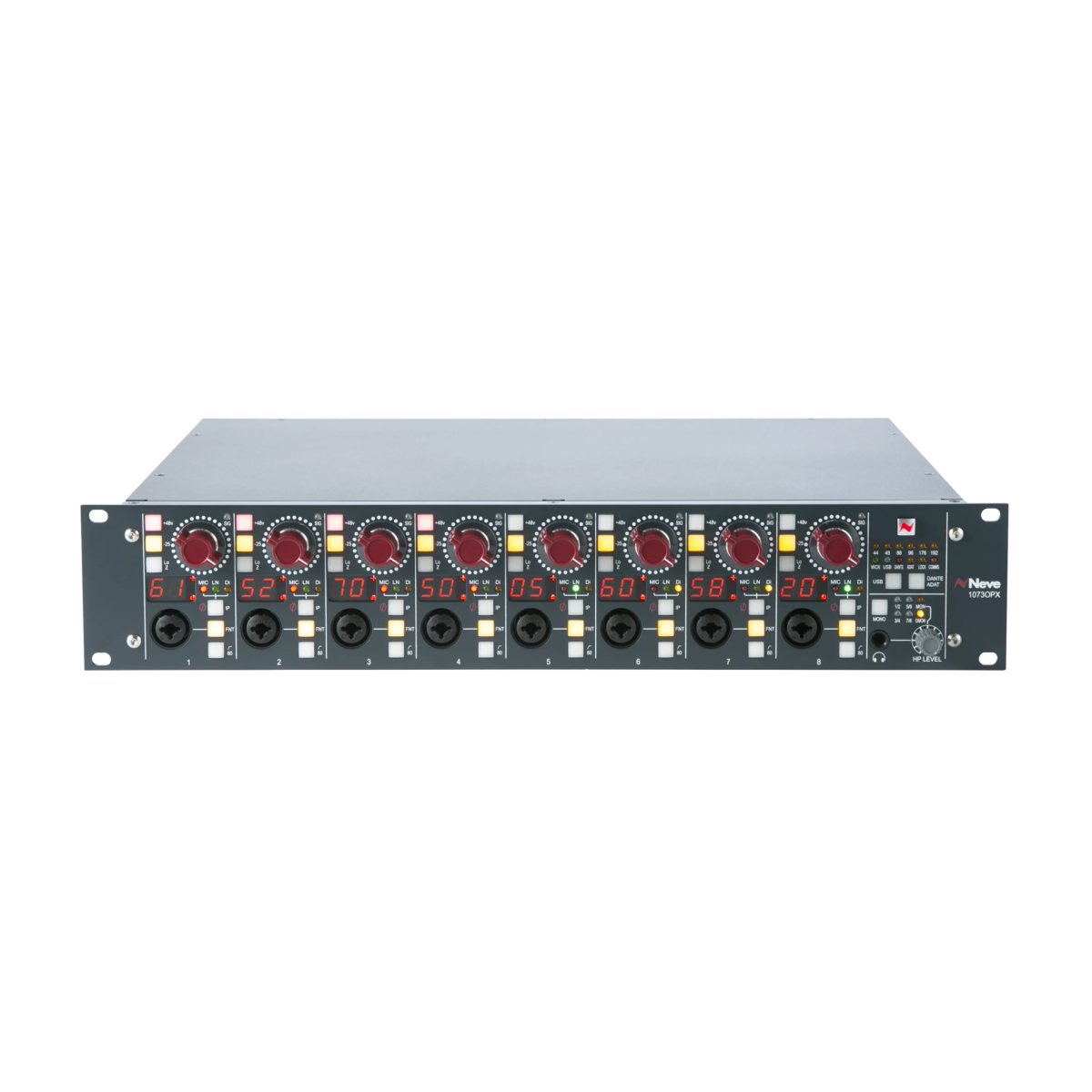 AMS Neve 1073OPX 8-channel Microphone Preamp with USB or Dante or ADAT