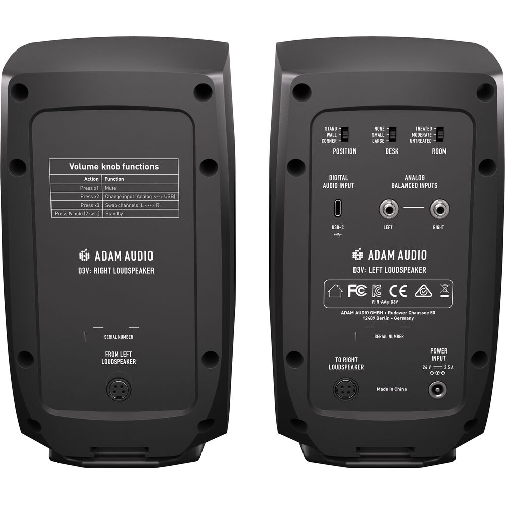 ADAM Audio D3V 3.5-inch Powered Studio Monitor Pair