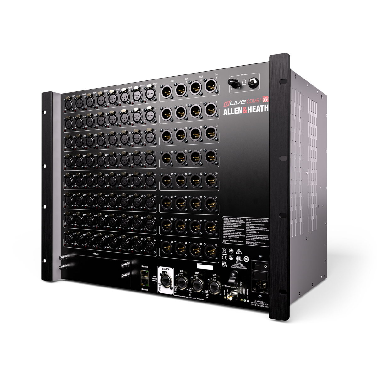 Allen & Heath dLive CDM64-U MixRack 64-input Digital Stage Box - Price on Request