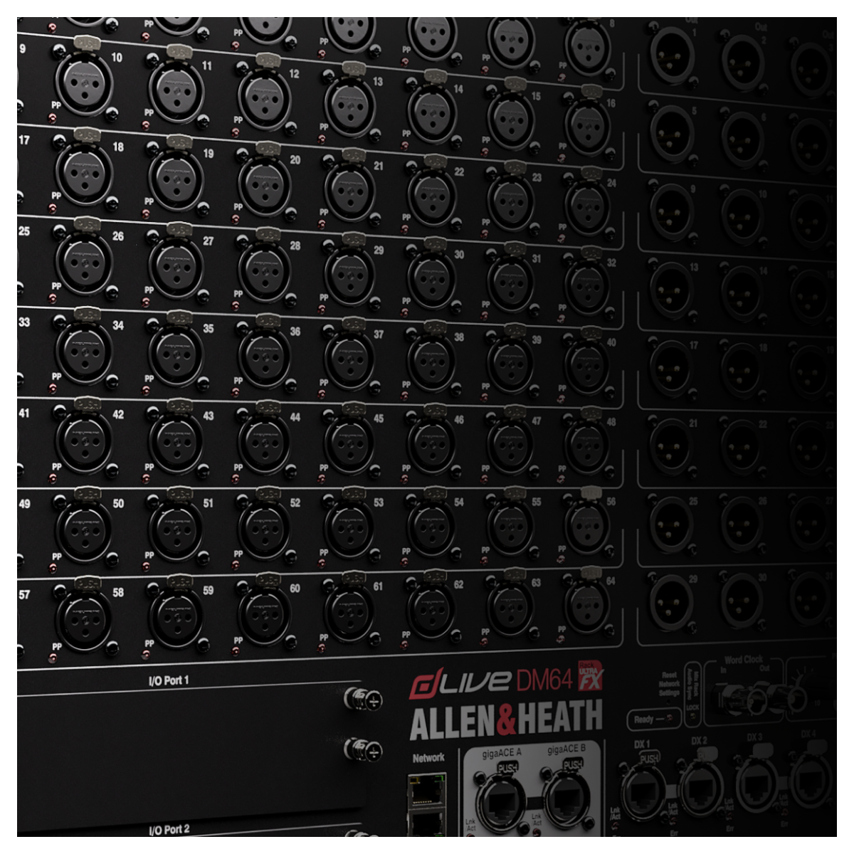 Allen & Heath dLive DM64 MixRacks 64-Input Digital Stage Box - Price on Request