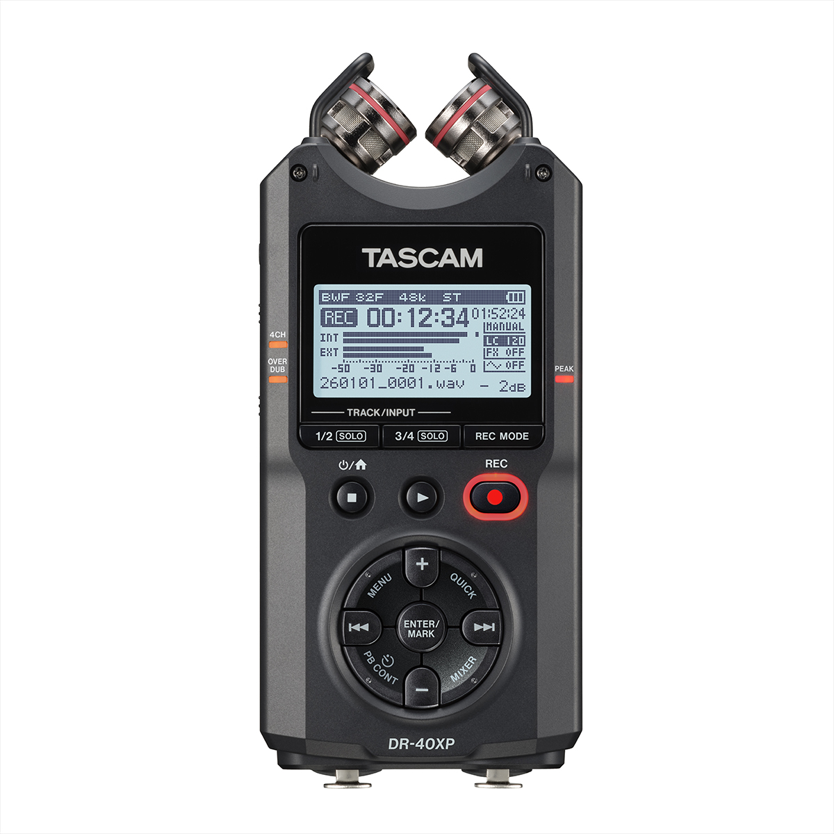TASCAM DR-40XP 4-Channel 32-Bit-Float Portable Field Recorder