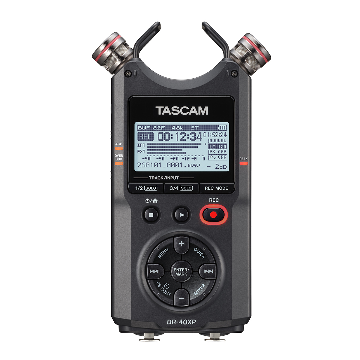 TASCAM DR-40XP 4-Channel 32-Bit-Float Portable Field Recorder