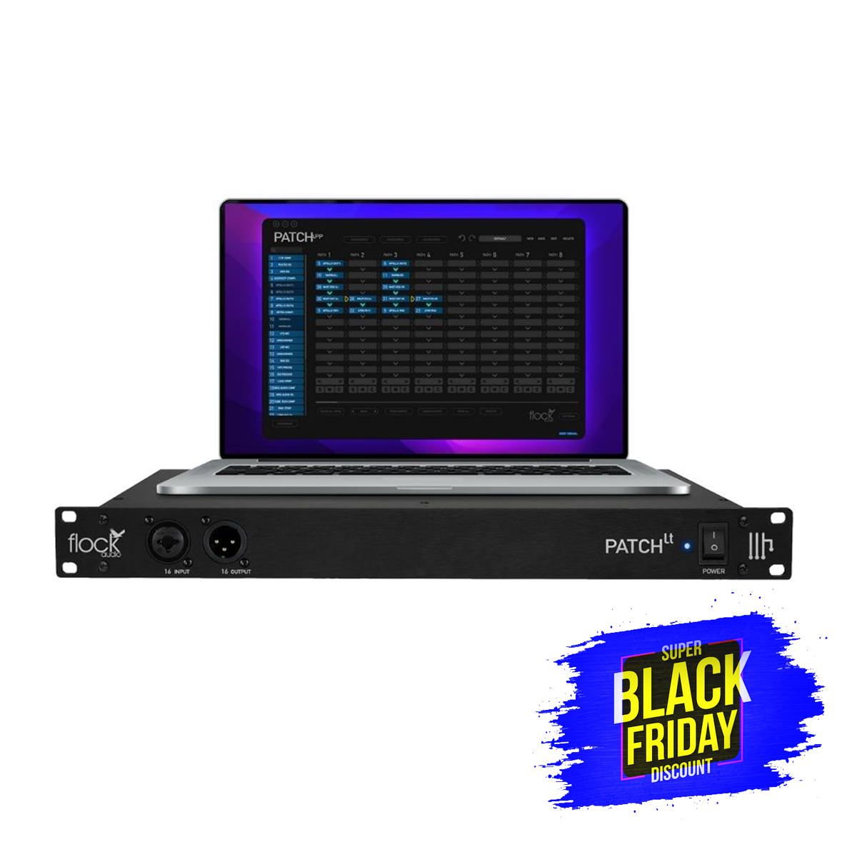 Flock Audio Patch "LT" 32-point Digitally Controlled Analogue Patchbay