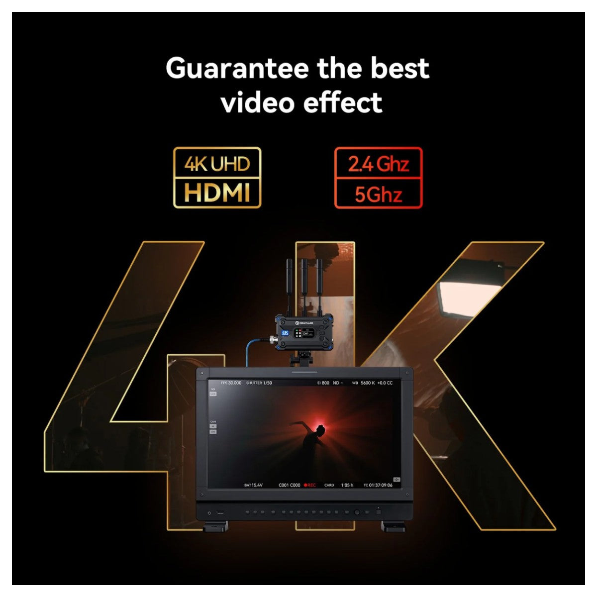 Hollyland Pyro S 4K HDMI/SDI Wireless Video Transmission System (1TX + 1RX)