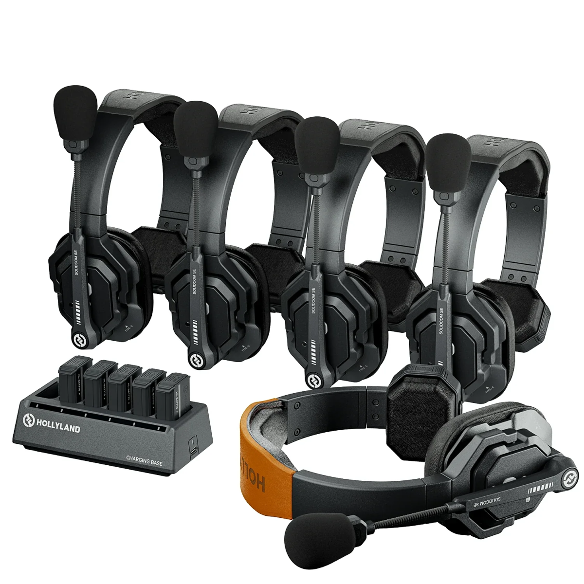 Hollyland Solidcom SE-5S Wireless 5-Person Noise Cancelling Headset Intercom