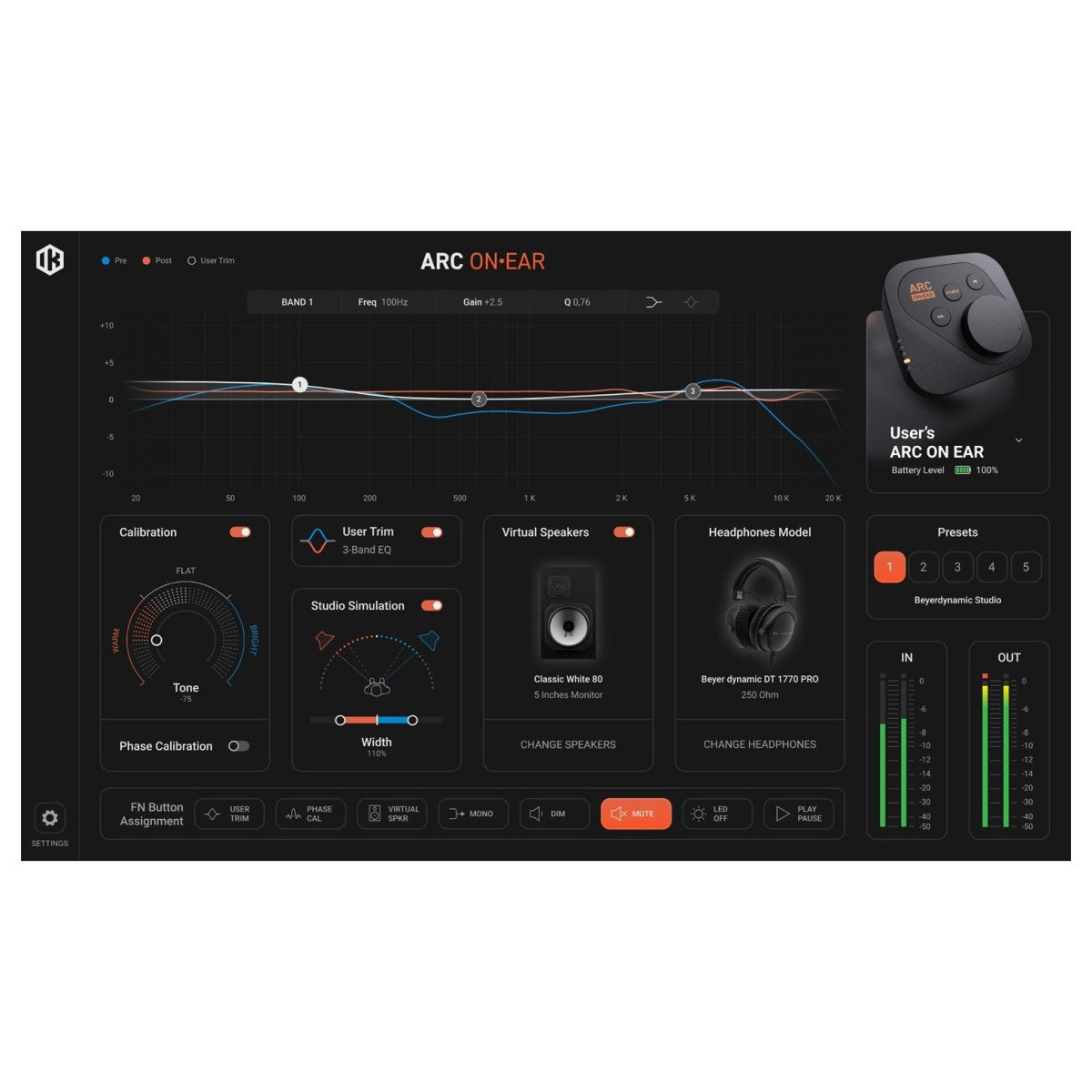 IK Multimedia ARC On-Ear Headphone Amplifier and DAC