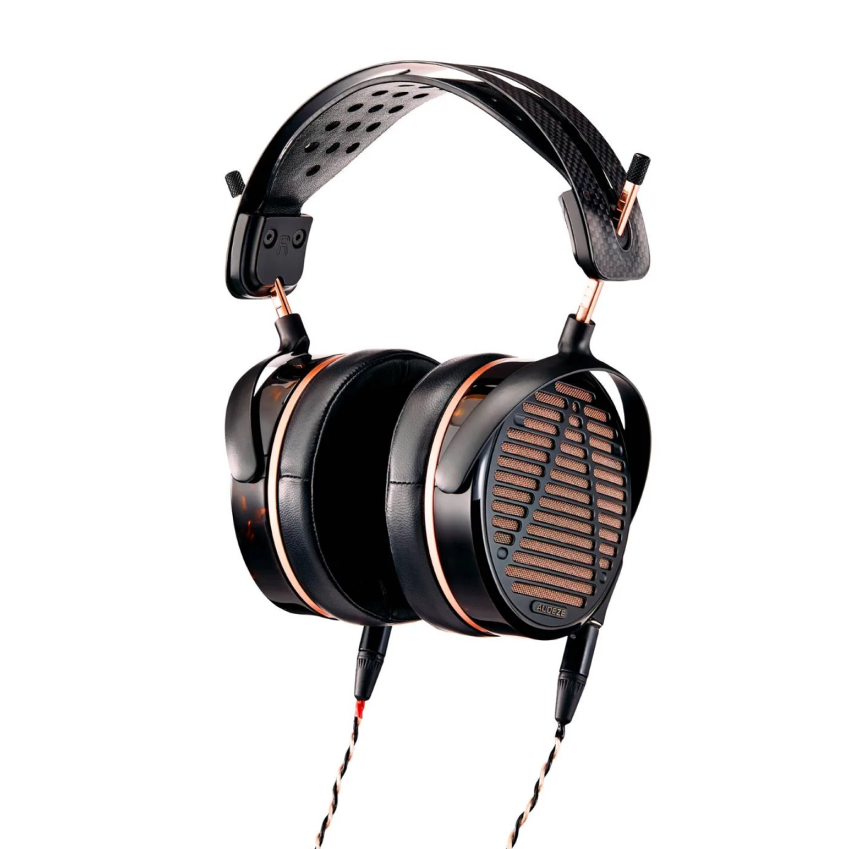 High-end over-ear headphones with a white background
