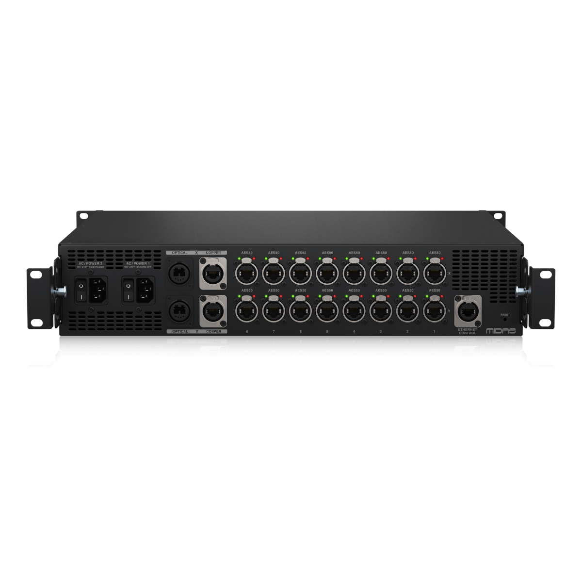 Midas AS88 Dual HyperMAC to 8-Port Dual Redundant AES50 Converter