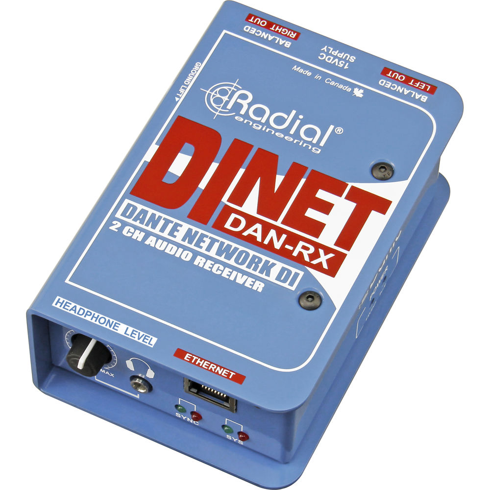 Radial DiNet DAN-RX Dante Network Receiver