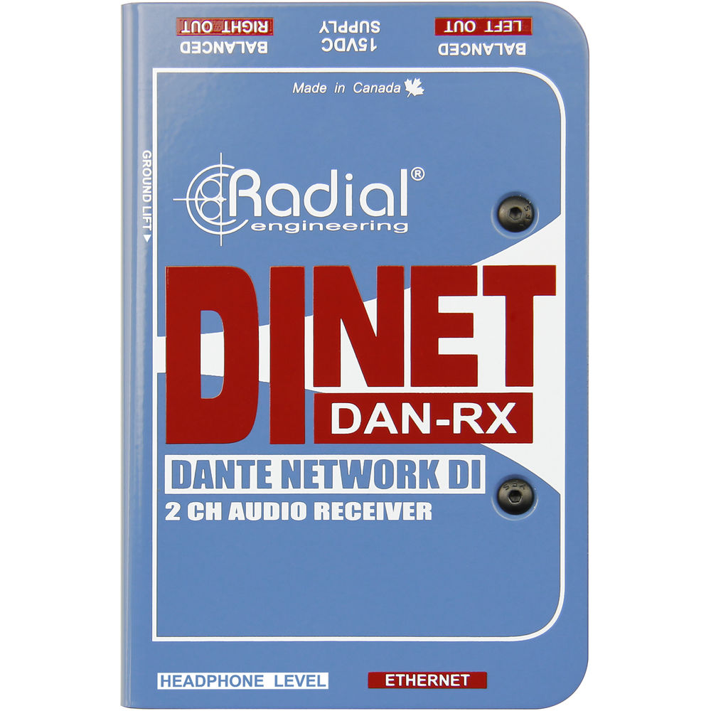 Radial DiNet DAN-RX Dante Network Receiver
