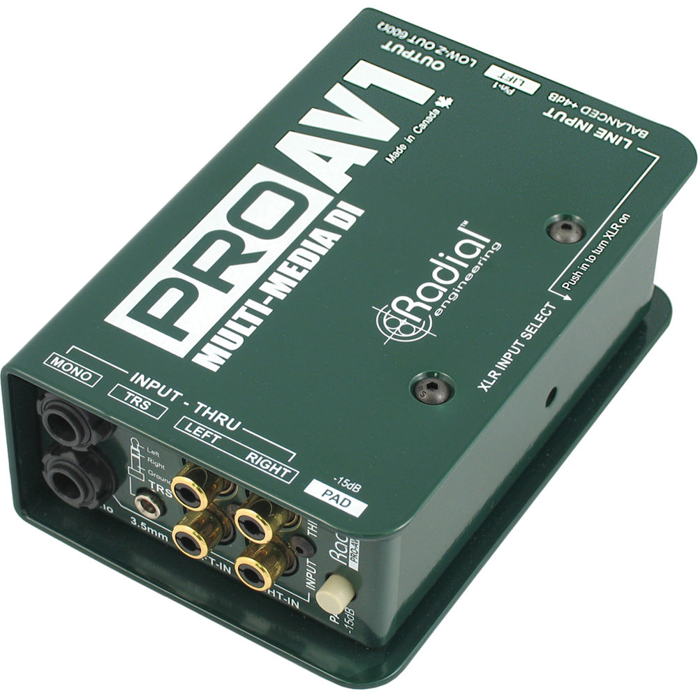 Radial ProAV1 1-channel Passive A/V Direct Box