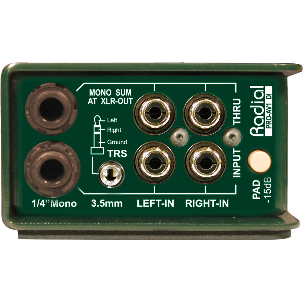 Radial ProAV1 1-channel Passive A/V Direct Box