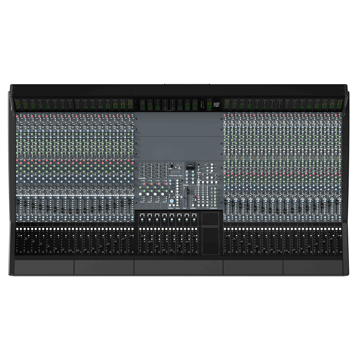 Large audio mixing console with Standard Channel Strips